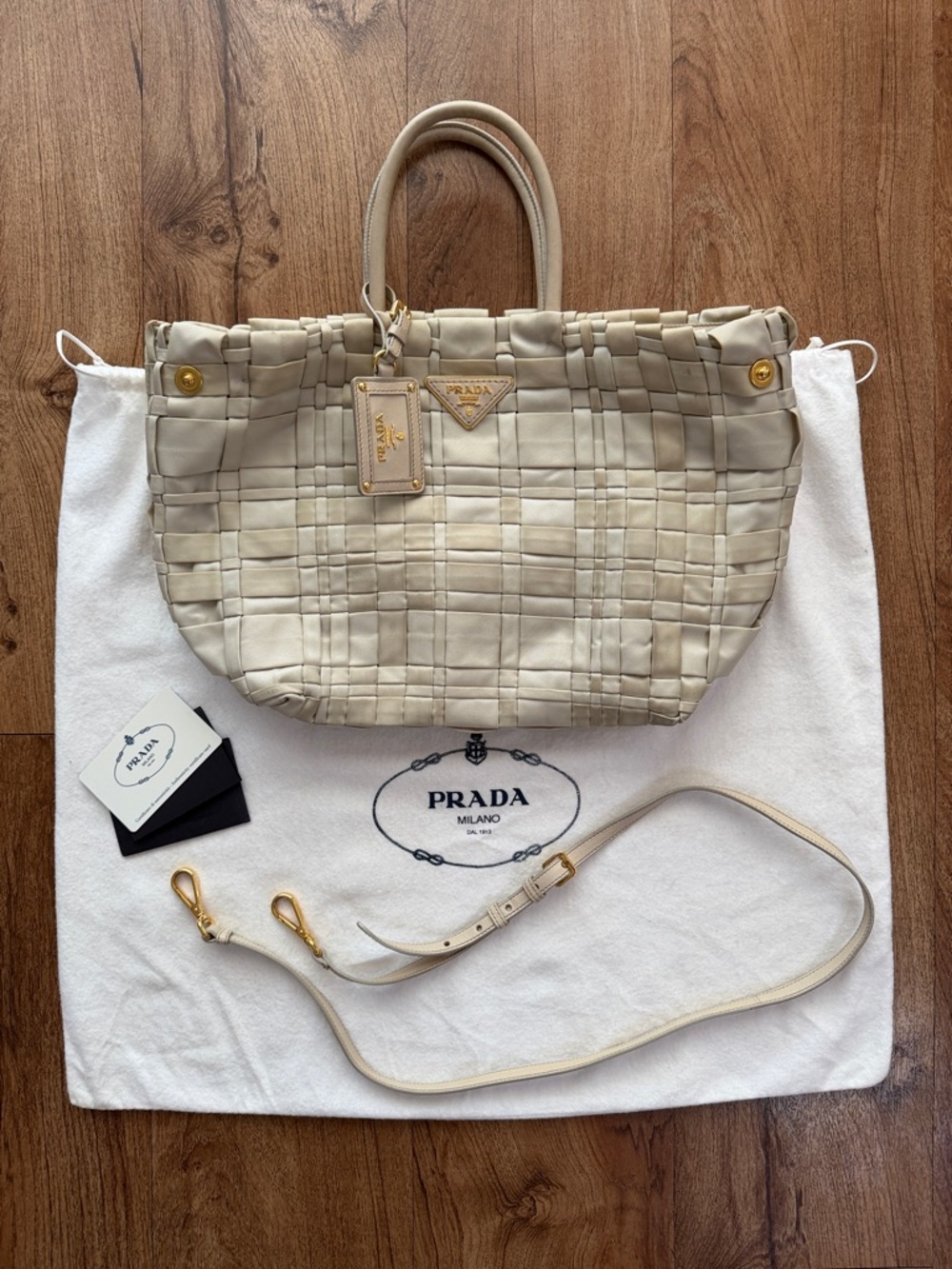 *Authentic* Prada Woven Tessuto Bag